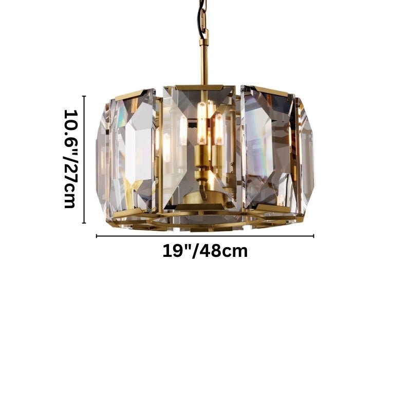 Freyza - LuxeCrystal | Dazzling Elegant Round Chandelier with Prismatic Design