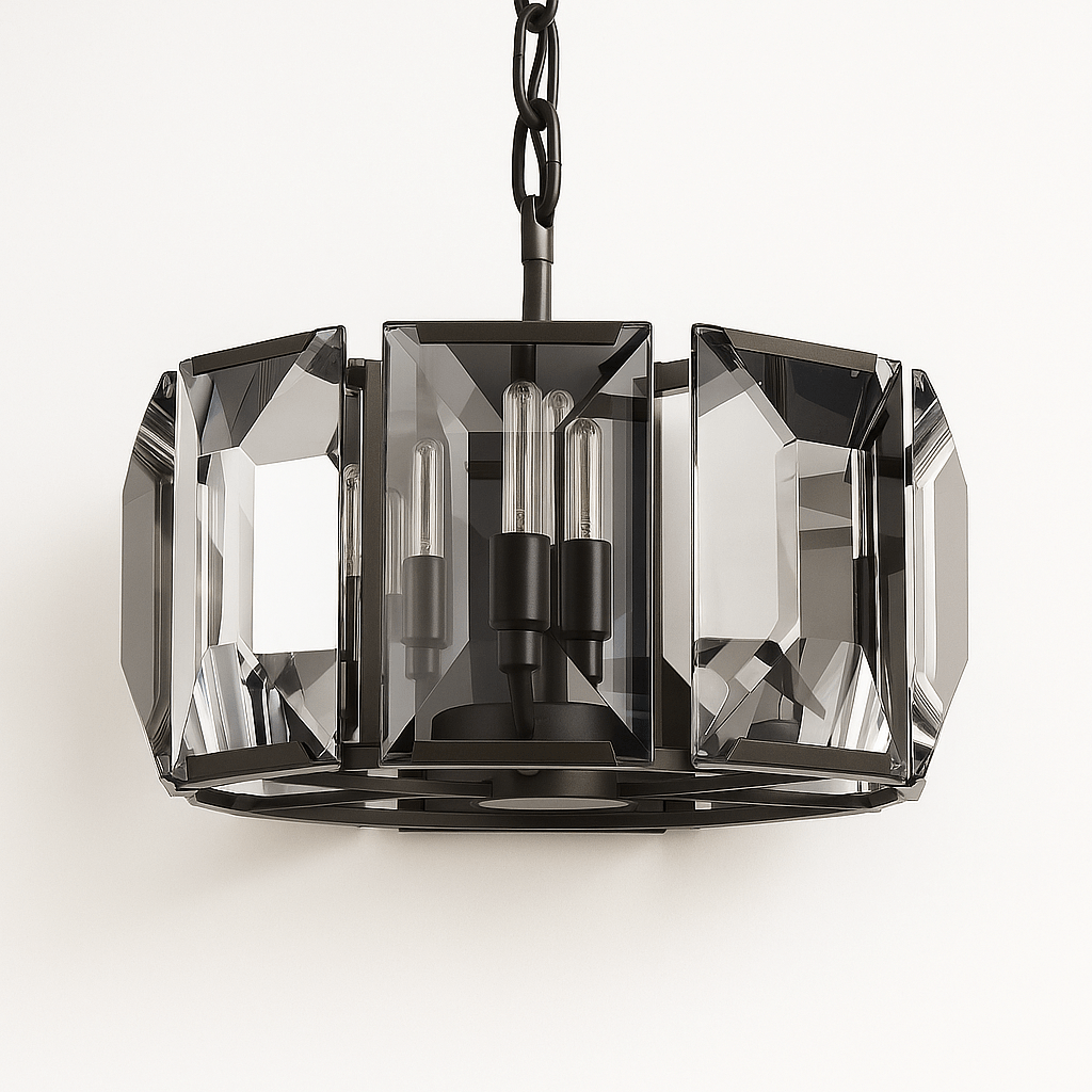 Freyza - LuxeCrystal | Dazzling Elegant Round Chandelier with Prismatic Design