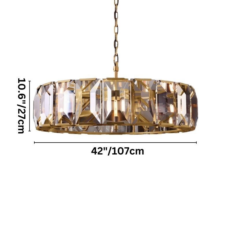 Freyza - LuxeCrystal | Dazzling Elegant Round Chandelier with Prismatic Design