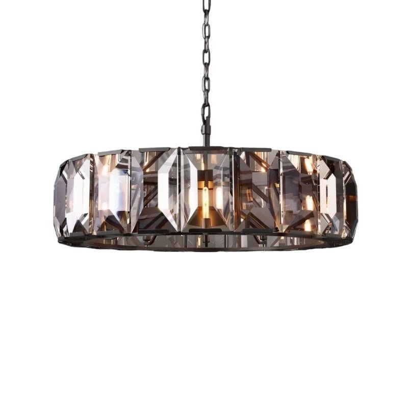 Freyza - LuxeCrystal | Dazzling Elegant Round Chandelier with Prismatic Design