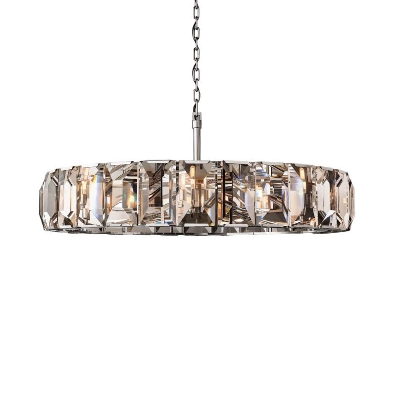 Freyza - LuxeCrystal | Dazzling Elegant Round Chandelier with Prismatic Design