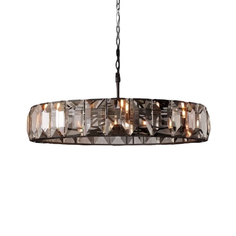 Freyza - LuxeCrystal | Dazzling Elegant Round Chandelier with Prismatic Design