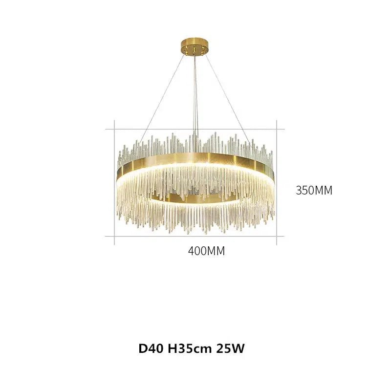 Freyza - LuxeCrystal | Elegant Gold Crystal Chandelier Light Fixture for Luxurious Spaces