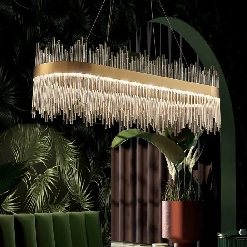Freyza - LuxeCrystal | Elegant Gold Crystal Chandelier Light Fixture for Luxurious Spaces