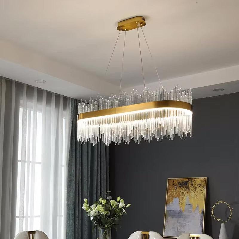 Freyza - LuxeCrystal | Elegant Gold Crystal Chandelier Light Fixture for Luxurious Spaces