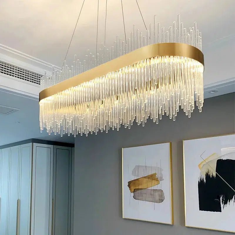 Freyza - LuxeCrystal | Elegant Gold Crystal Chandelier Light Fixture for Luxurious Spaces