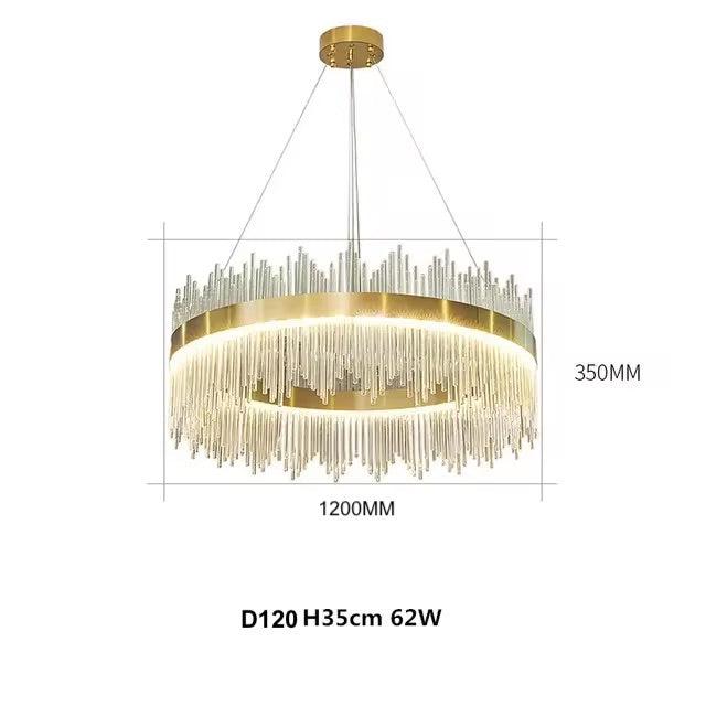 Freyza - LuxeCrystal | Elegant Gold Crystal Chandelier Light Fixture for Luxurious Spaces
