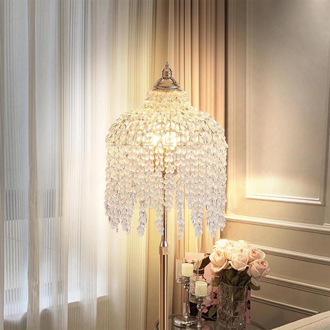 LuxeCrystal | Elegant Modern Gold Floor Lamp with Dual Style Options 6