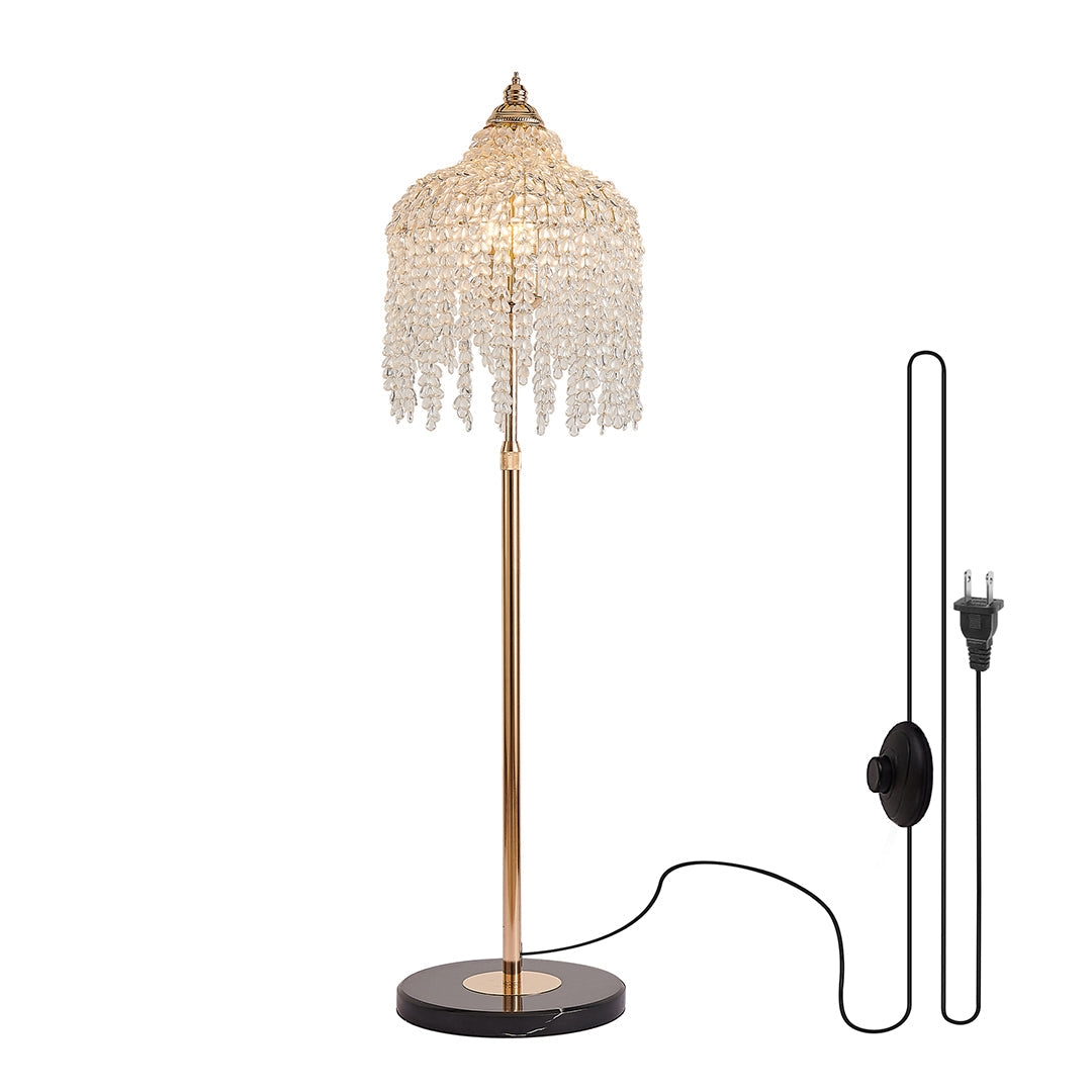 LuxeCrystal | Elegant Modern Gold Floor Lamp with Dual Style Options 9