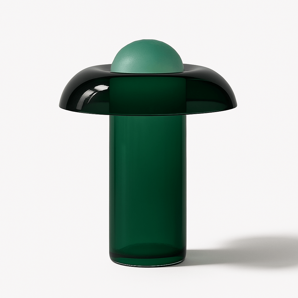 LuxeGlass | Elegant Modern Minimalist Green Table Lamp for Bedroom 0