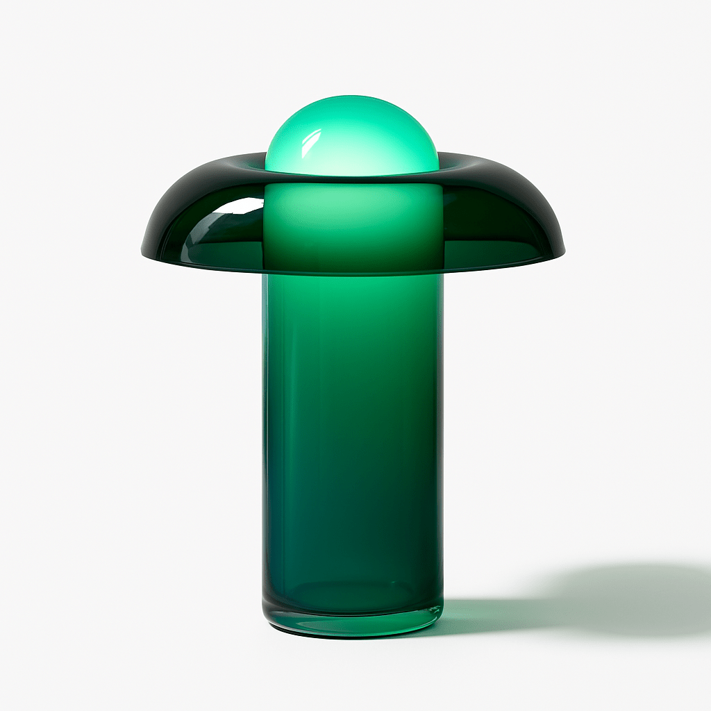 LuxeGlass | Elegant Modern Minimalist Green Table Lamp for Bedroom 1