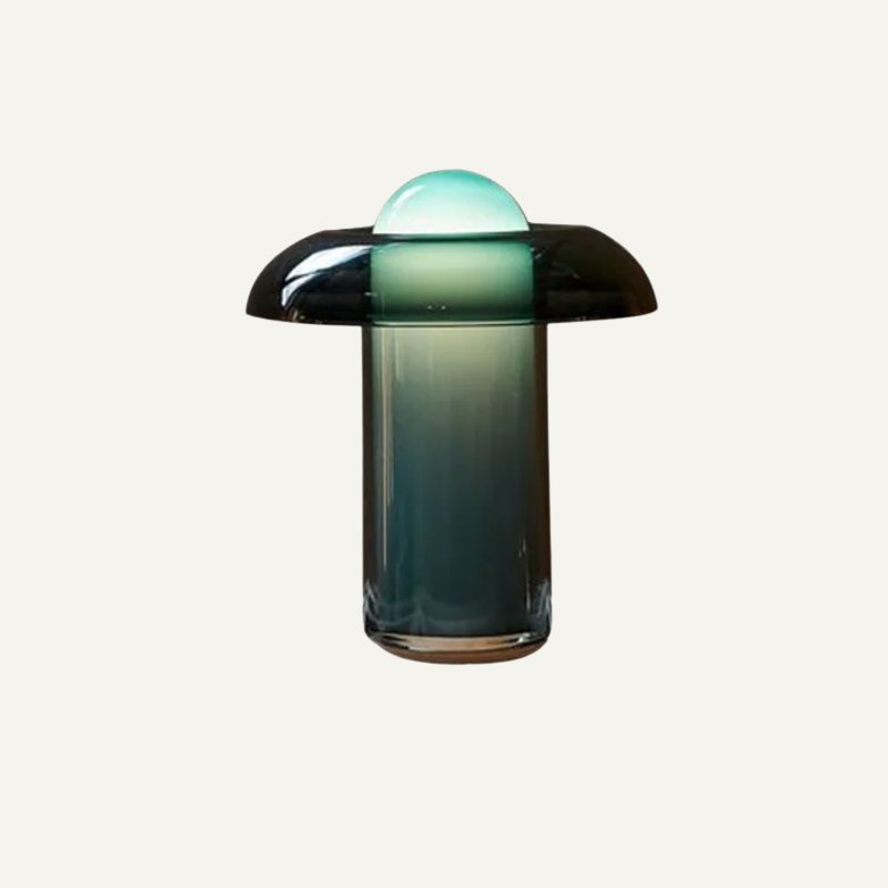 LuxeGlass | Elegant Modern Minimalist Green Table Lamp for Bedroom 8