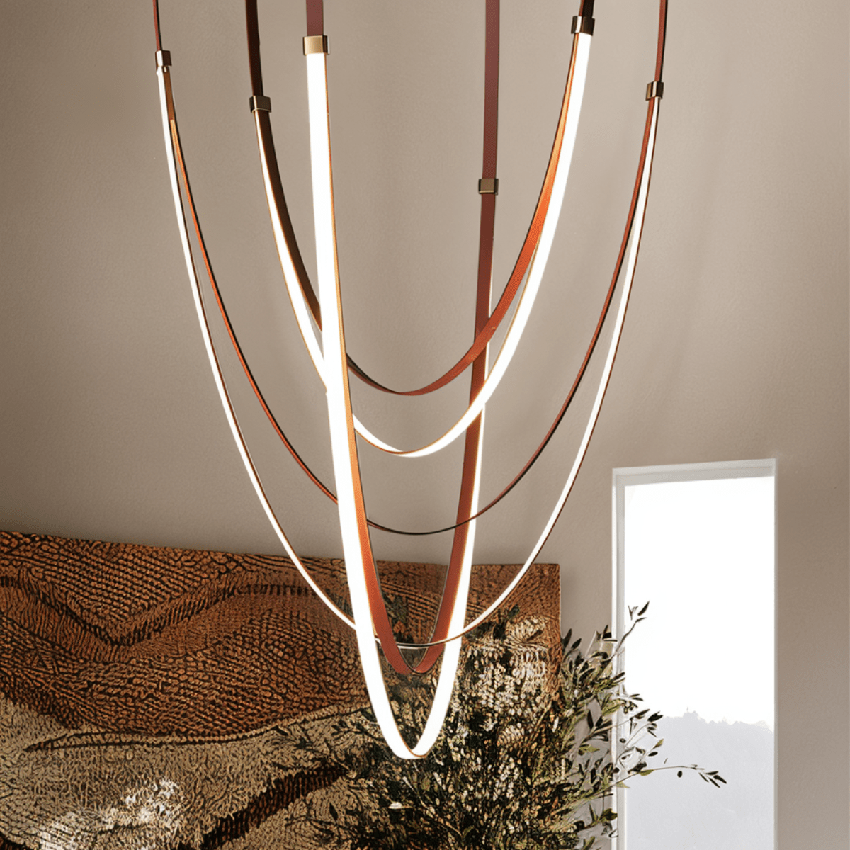 Freyza - LuxeLeather | Modern Black Industrial Chandelier Light Fixture