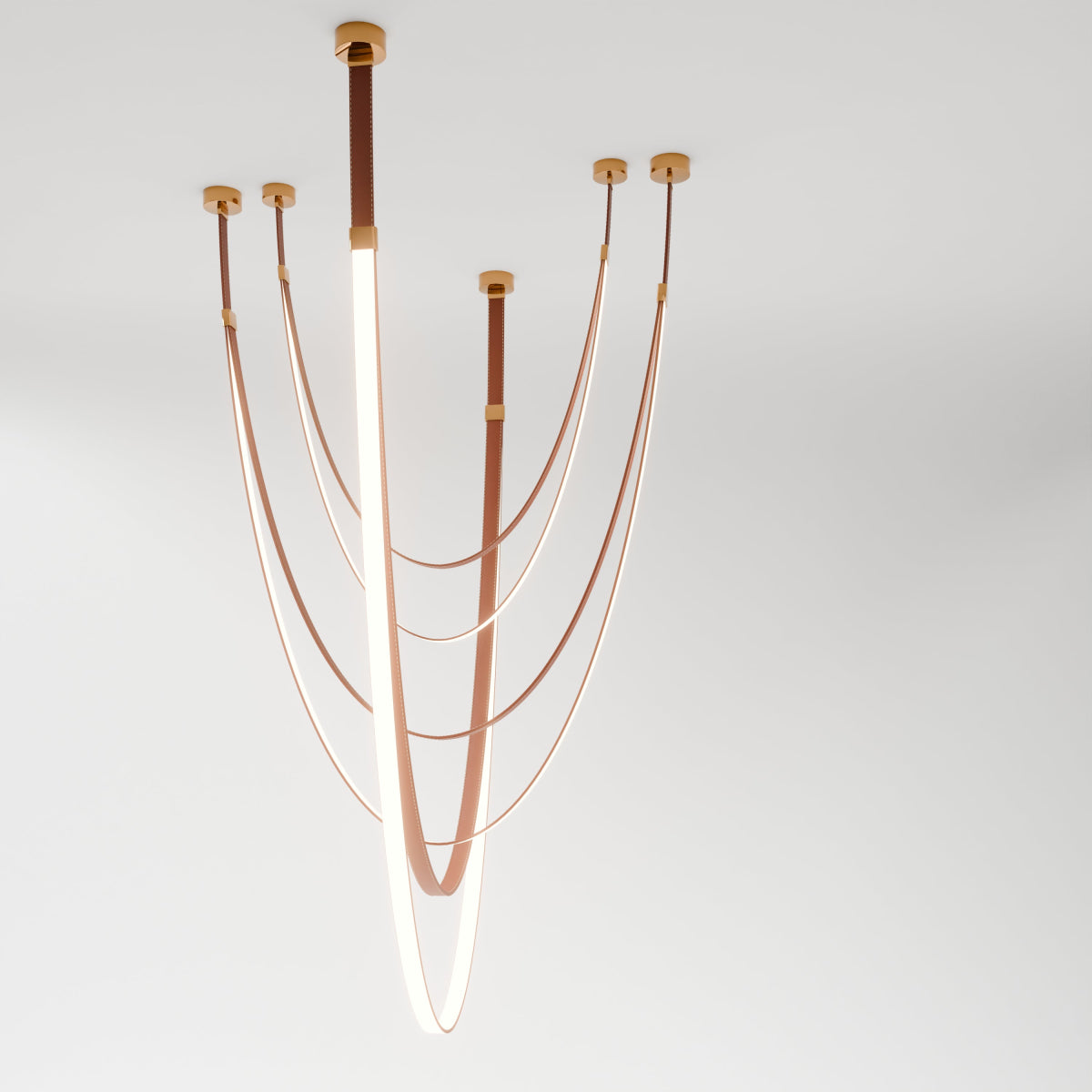 LuxeLeather | Modern Black Industrial Chandelier Light for Trendy Spaces 6
