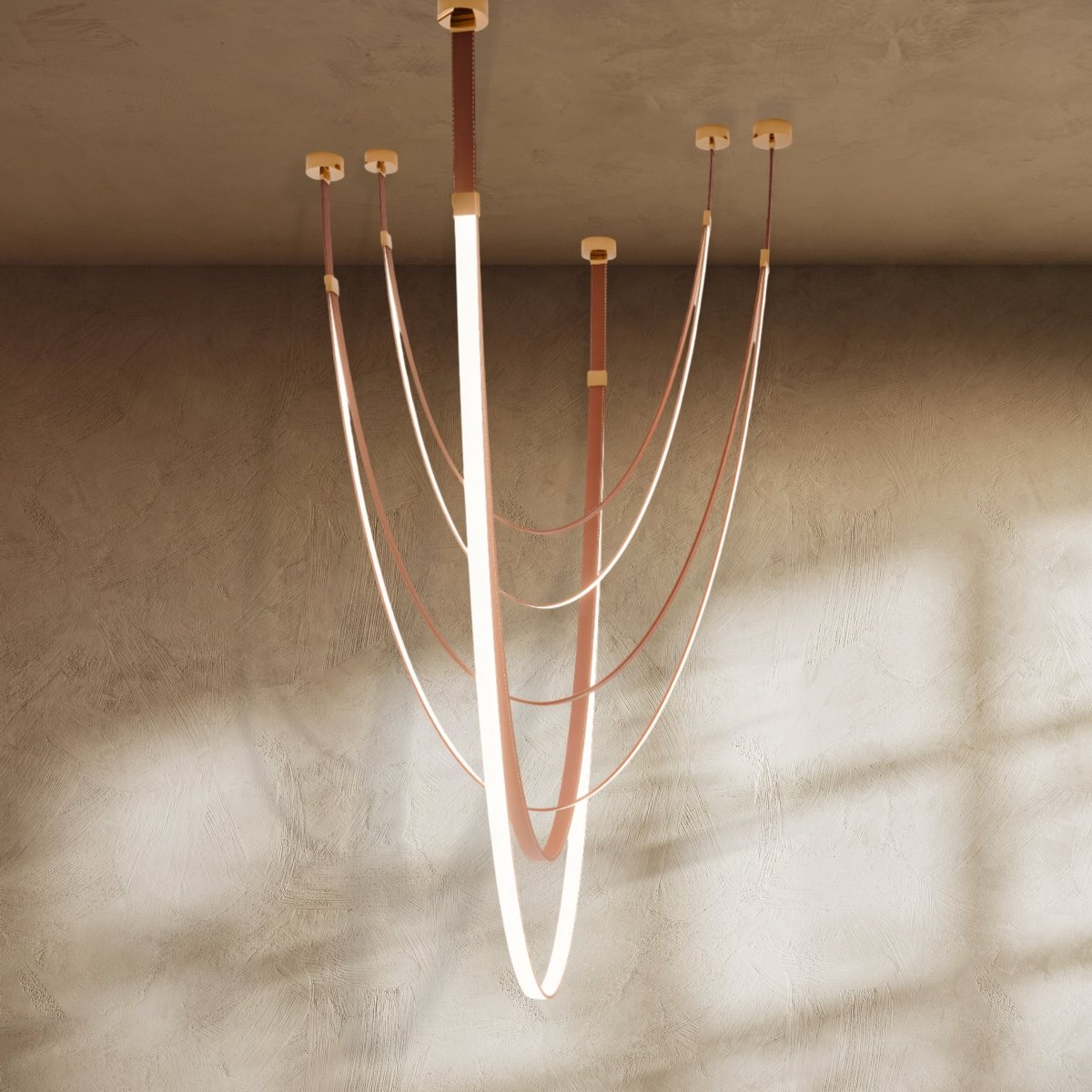 LuxeLeather | Modern Black Industrial Chandelier Light for Trendy Spaces 8