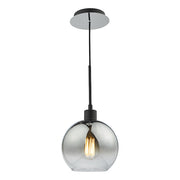 Lycia | Black Pendant Light with Ombre Glass Globe | Adjustable Height for Modern Kitchen Lighting 0