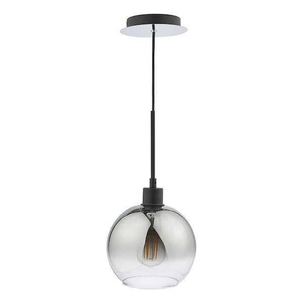 Lycia | Black Pendant Light with Ombre Glass Globe | Adjustable Height for Modern Kitchen Lighting 3