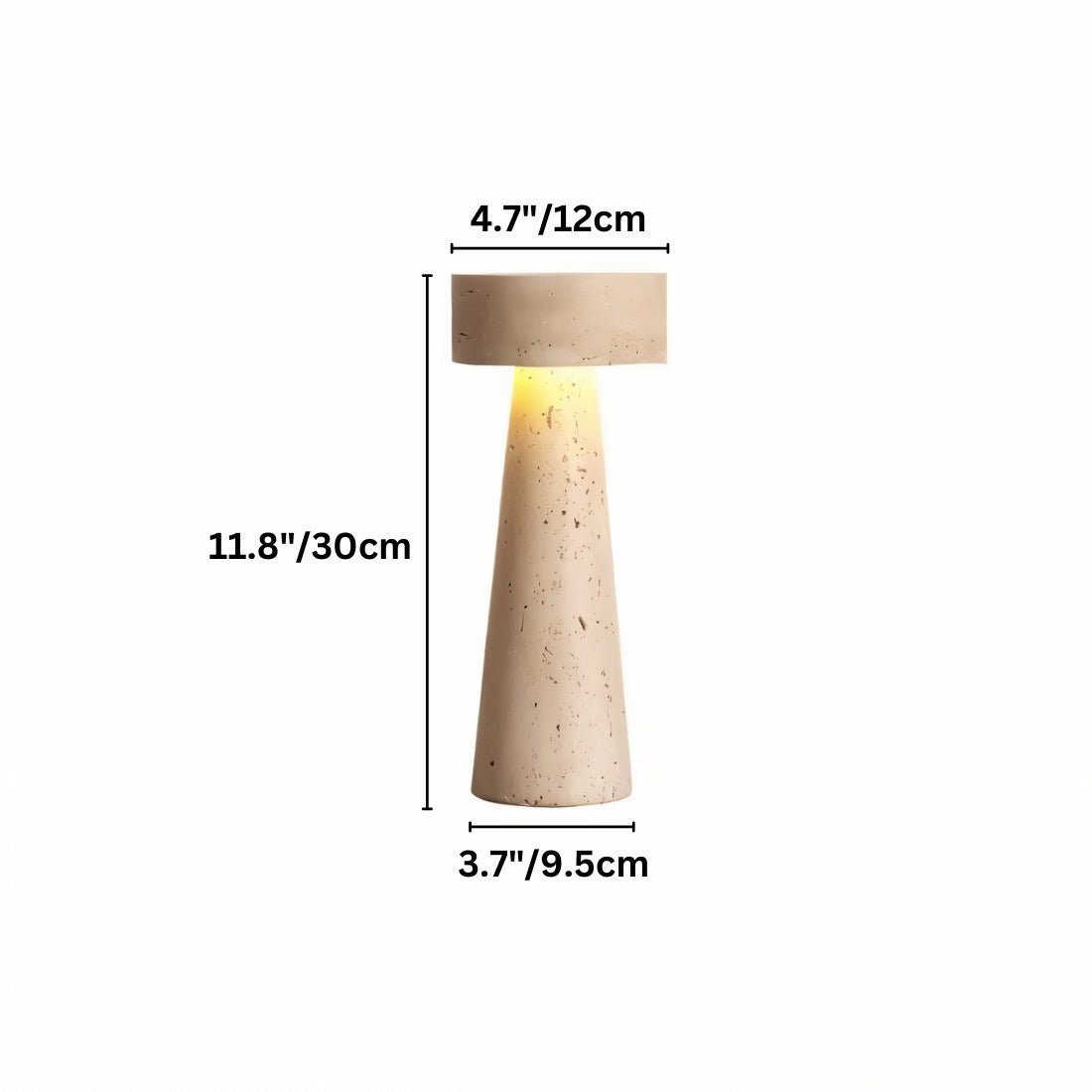 LycorisStone | Elegant Minimalist Yellow Travertine Table Lamp for Living Room 8