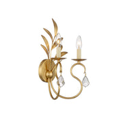 Freyza | Zerinos Leaf Shape Brass Crystal Wall Light – Bedroom Hallway