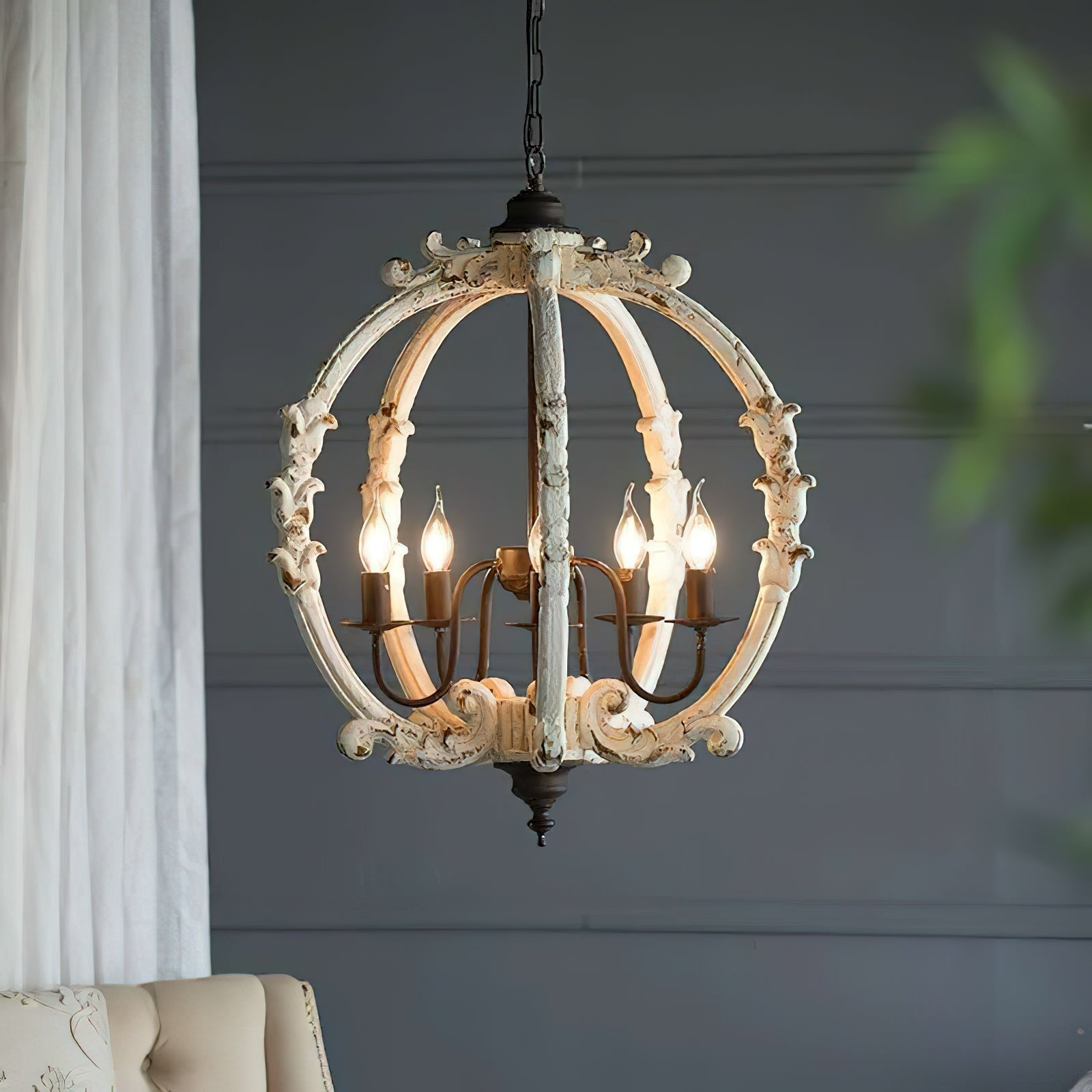 Freyza | Suspension en bois vintage de style industriel Vathais – Cuisine industrielle et salle à manger