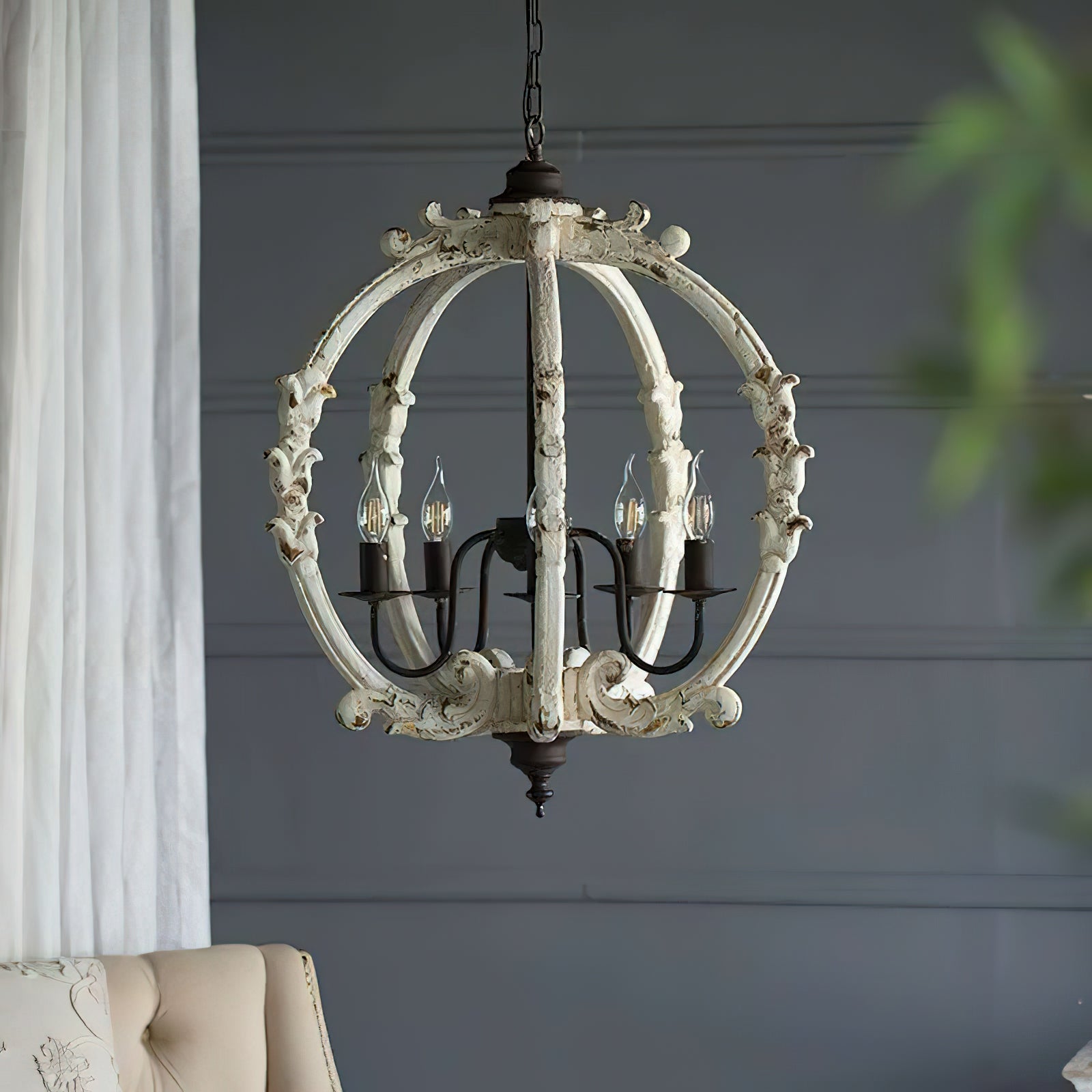 Freyza | Suspension en bois vintage de style industriel Vathais – Cuisine industrielle et salle à manger