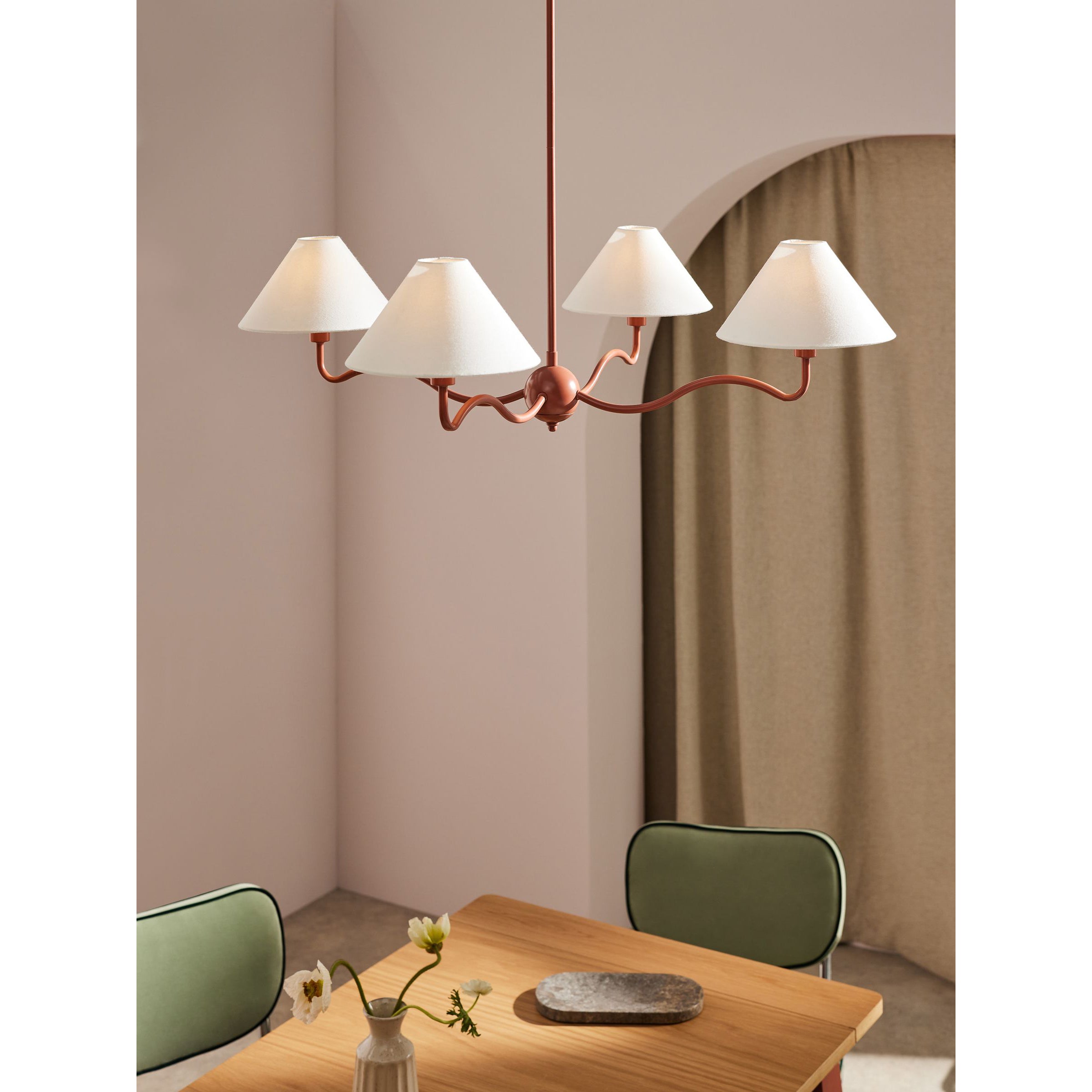 Freyza | Ovene Vintage-Industrieller Stoff-Kronleuchter – Industrielles Esszimmer, Wohnzimmer