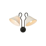 Freyza | Elthayra Vintage Industrial Fabric Wall Light – Industrial Bedroom Hallway