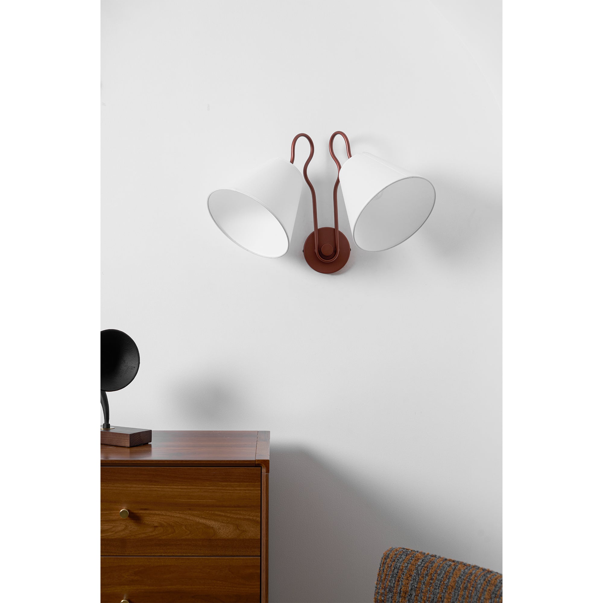 Freyza | Elthayra Vintage Industrial Fabric Wall Light – Industrial Bedroom Hallway