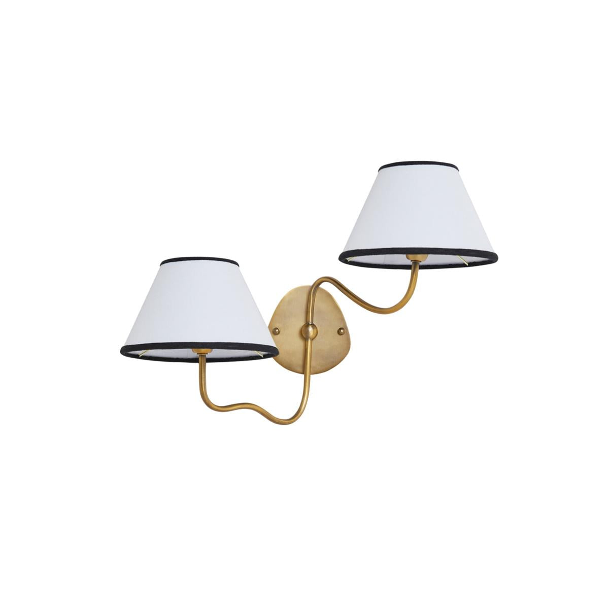 Freyza | Evynor Vintage Industrial Brass Fabric Wall Light – Industrial Bedroom Hallway