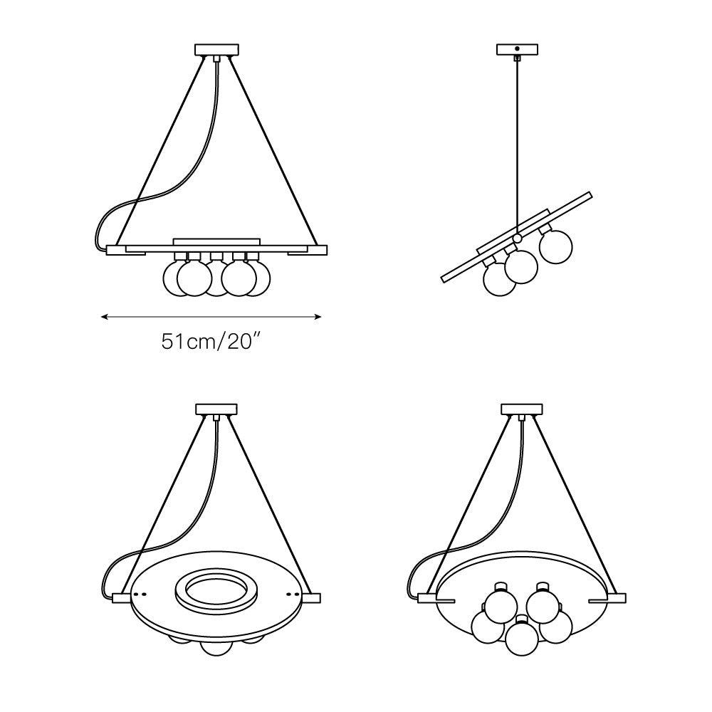Suspension de luxe postmoderne Freyza | Vasila – Lampe moderne pour cuisine et salle à manger