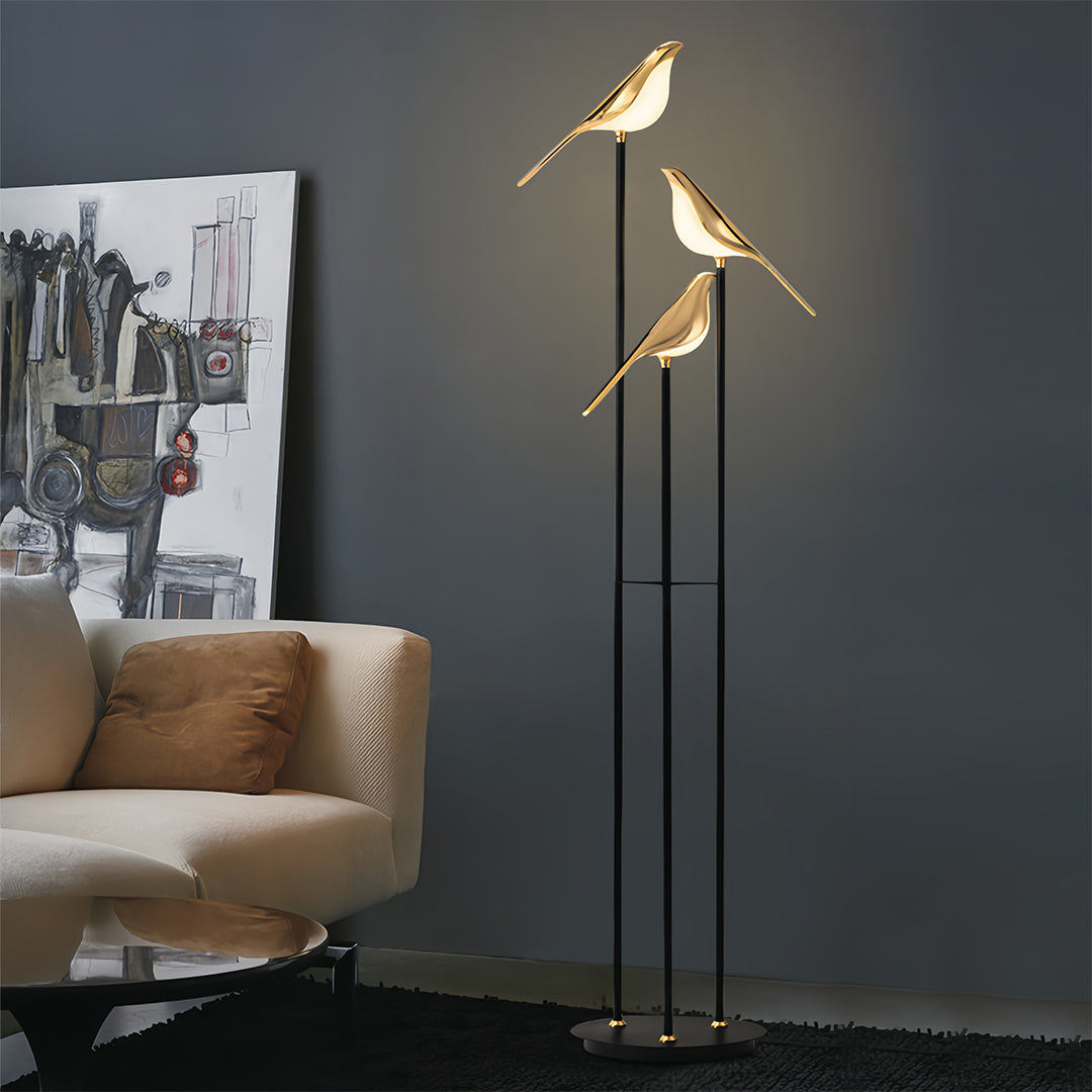 MagpieGlow | Elegant Gold Modern Floor Lamp for Living Room Décor 4