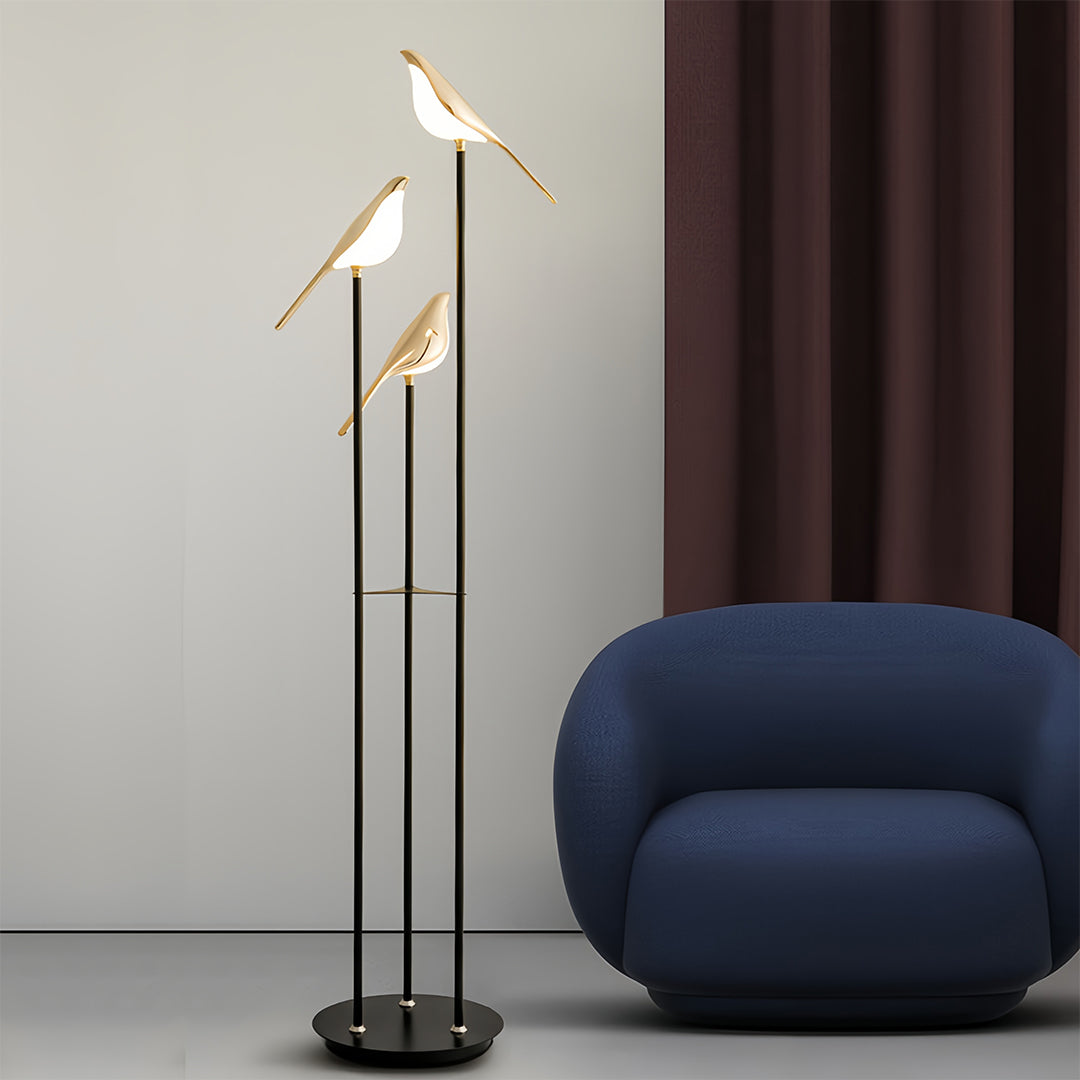 MagpieGlow | Elegant Gold Modern Floor Lamp for Living Room Décor 5