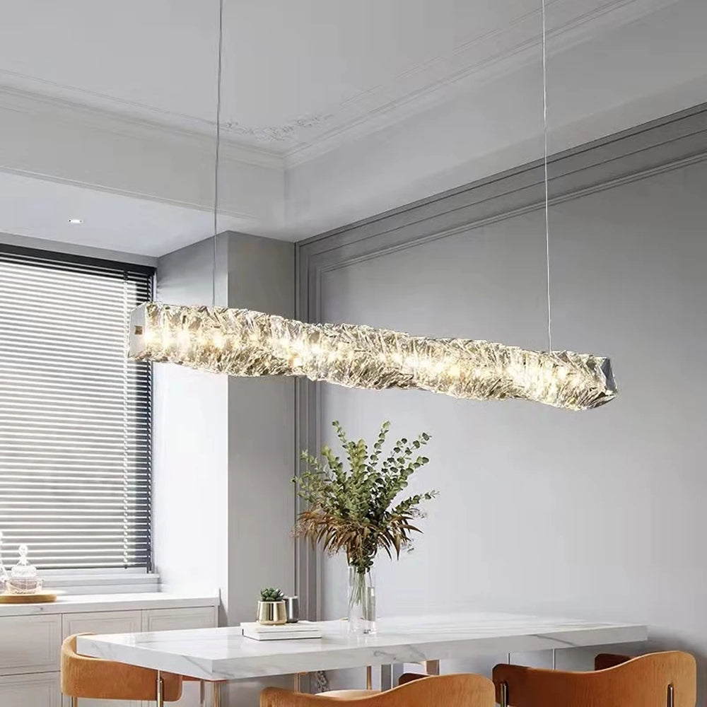 Freyza | Gold Crystal Pendant Light – Kitchen Dining Room