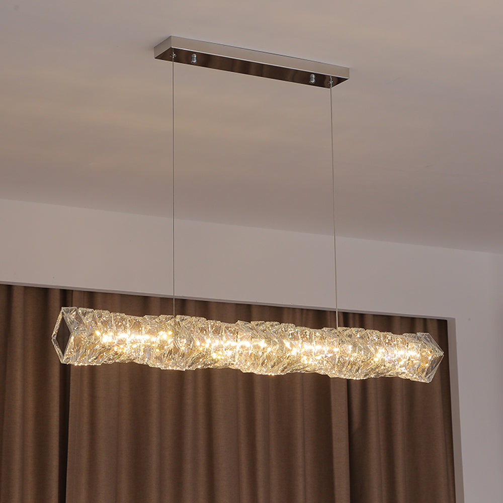 Freyza | Gold Crystal Pendant Light – Kitchen Dining Room