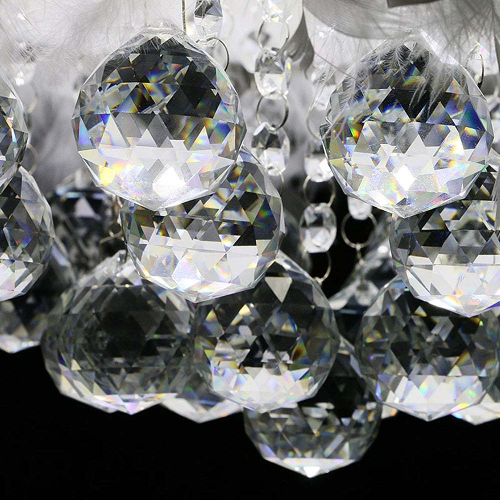 Freyza | Lustre en cristal blanc – Salle à manger et salon modernes