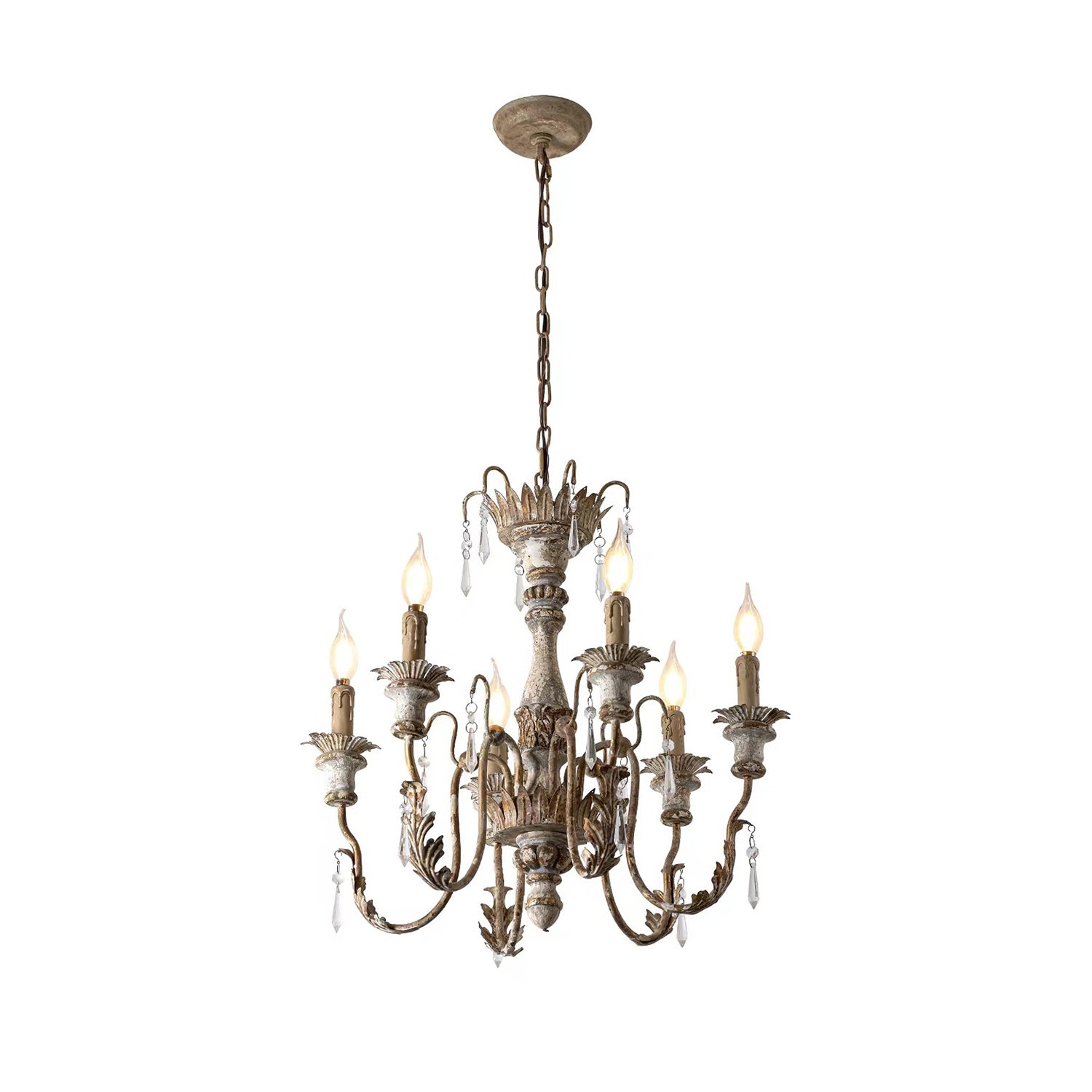 Freyza | Elmarisra Vintage Luxury Wood Chandelier – Vintage Dining Room Living Room