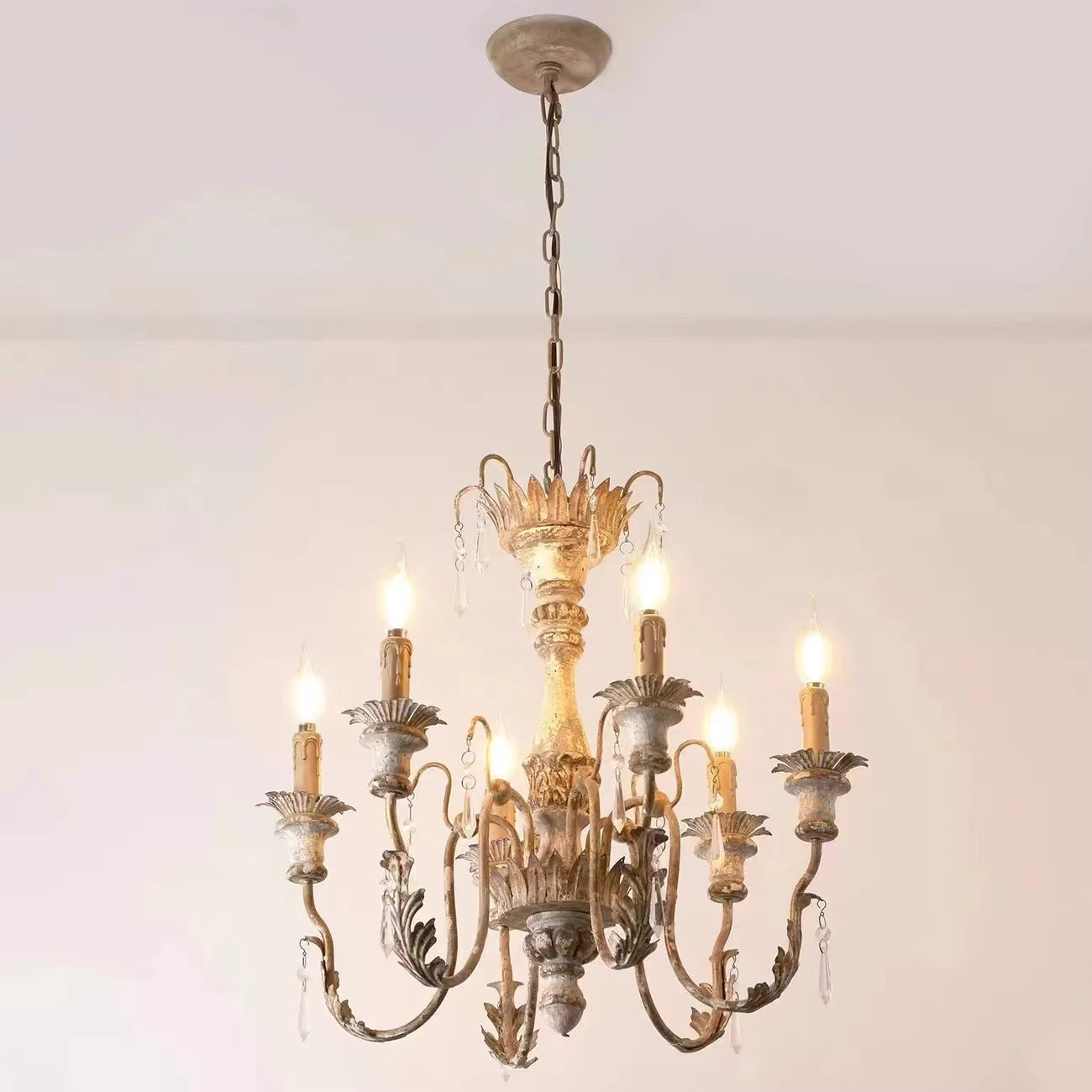 Freyza | Elmarisra Vintage Luxury Wood Chandelier – Vintage Dining Room Living Room