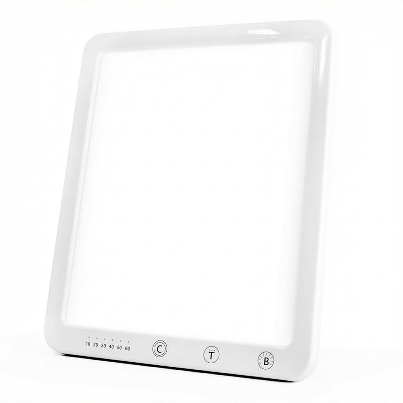 Freyza - Lampe de luminothérapie LED sans UV 10 000 Lux | Boîte lumineuse énergétique avec luminosité réglable pour énergie naturelle et concentration dimensions