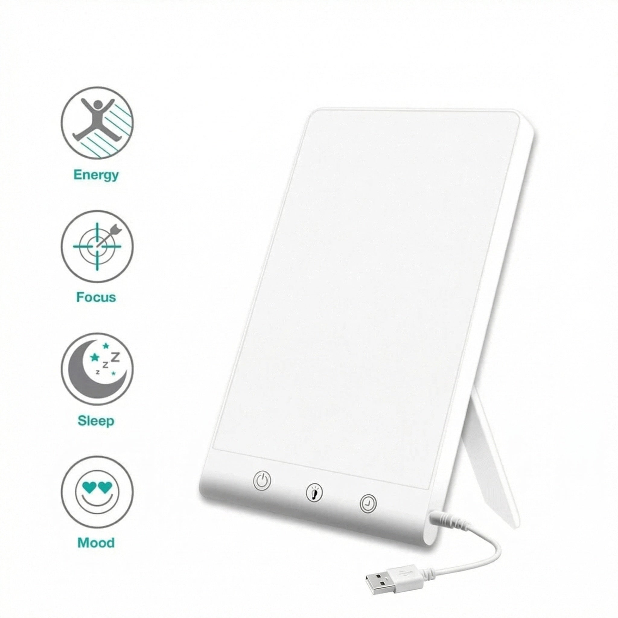 Freyza - UV-Free Light Therapy Lamp – 10,000 Lux LED Happy Lamp with 3 Brightness Levels & Timer (Portable Sunlight Simulation)