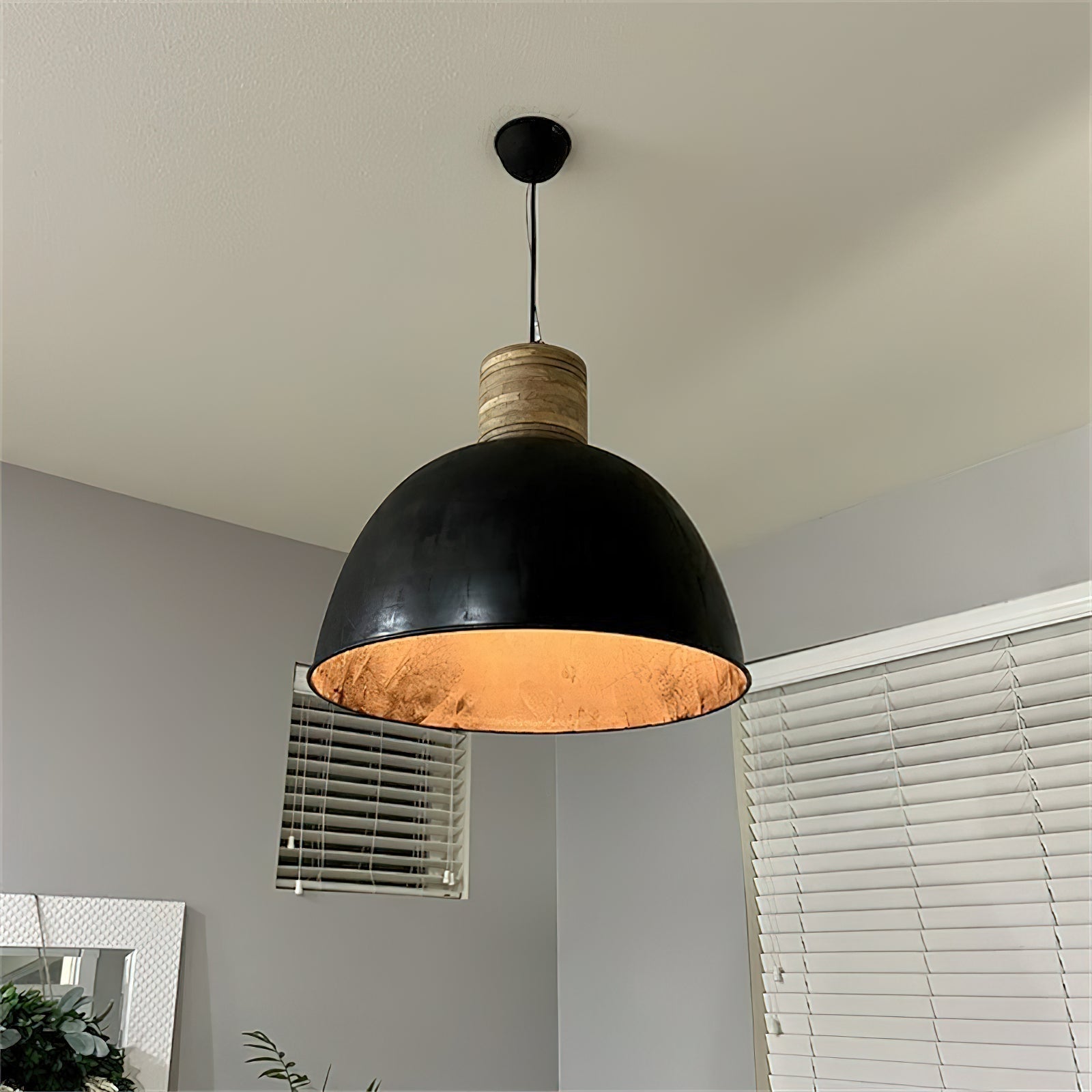 Freyza | Ilshaos Vintage Industrial Wood Pendant Light – Industrial Kitchen Dining Room