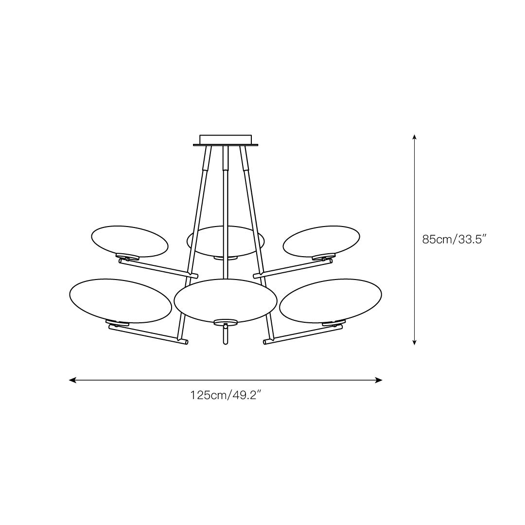 Freyza | Umirarae – Plafonnier en laiton et verre pour chambre et salon