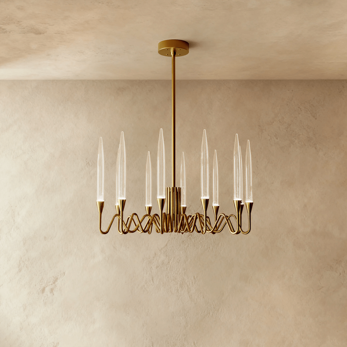 Freyza - ManaraLux | Elegant Modern Gold and Silver Chandelier Lighting Fixture
