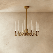 Freyza - ManaraLux | Elegant Modern Gold and Silver Chandelier Lighting Fixture