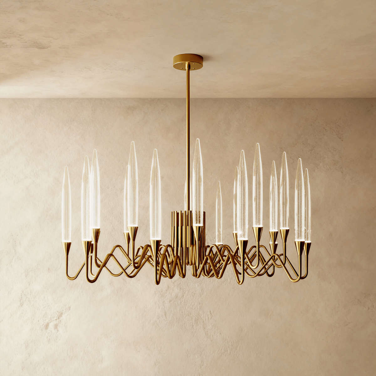 Freyza - ManaraLux | Elegant Modern Gold and Silver Chandelier Lighting Fixture
