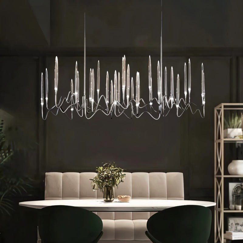 Freyza - ManaraLux | Elegant Modern Gold and Silver Chandelier Lighting Fixture