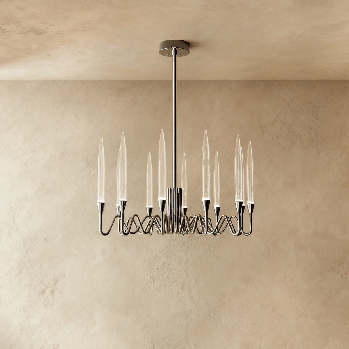 Freyza - ManaraLux | Elegant Modern Gold and Silver Chandelier Lighting Fixture