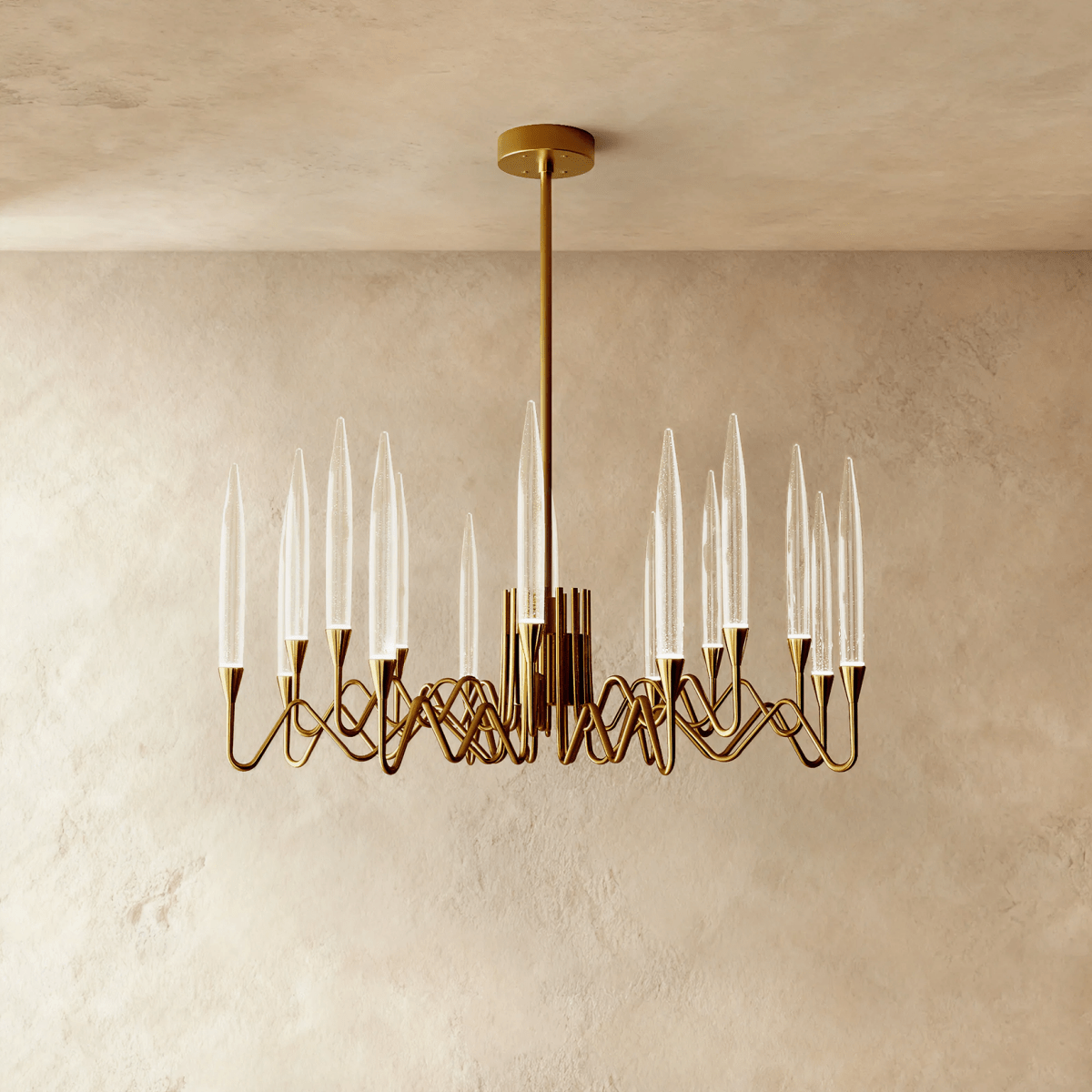 Freyza - ManaraLux | Elegant Modern Gold and Silver Chandelier Lighting Fixture
