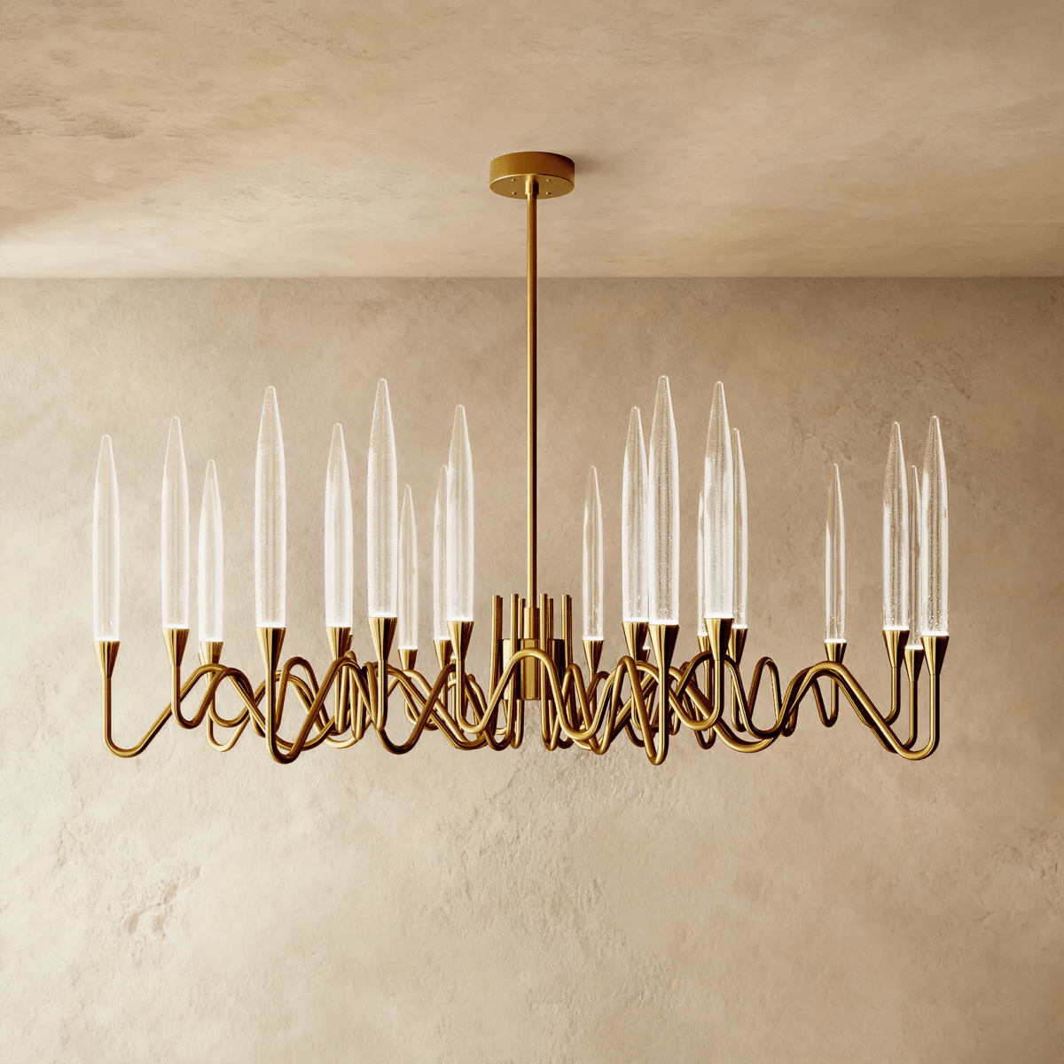 Freyza - ManaraLux | Elegant Modern Gold and Silver Chandelier Lighting Fixture