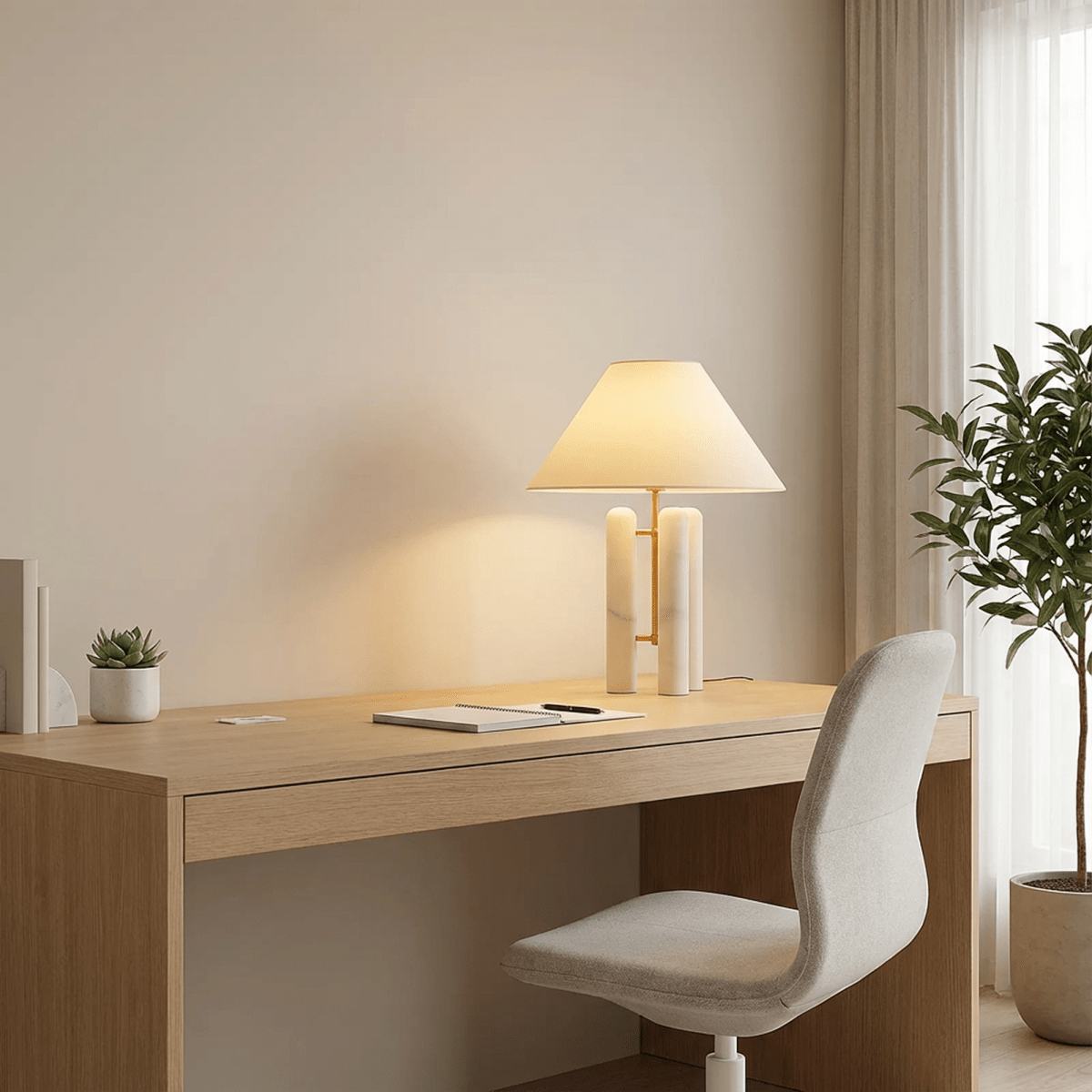 MarbleGlow | Elegant Modern Table Lamp for Living Room and Bedroom 2