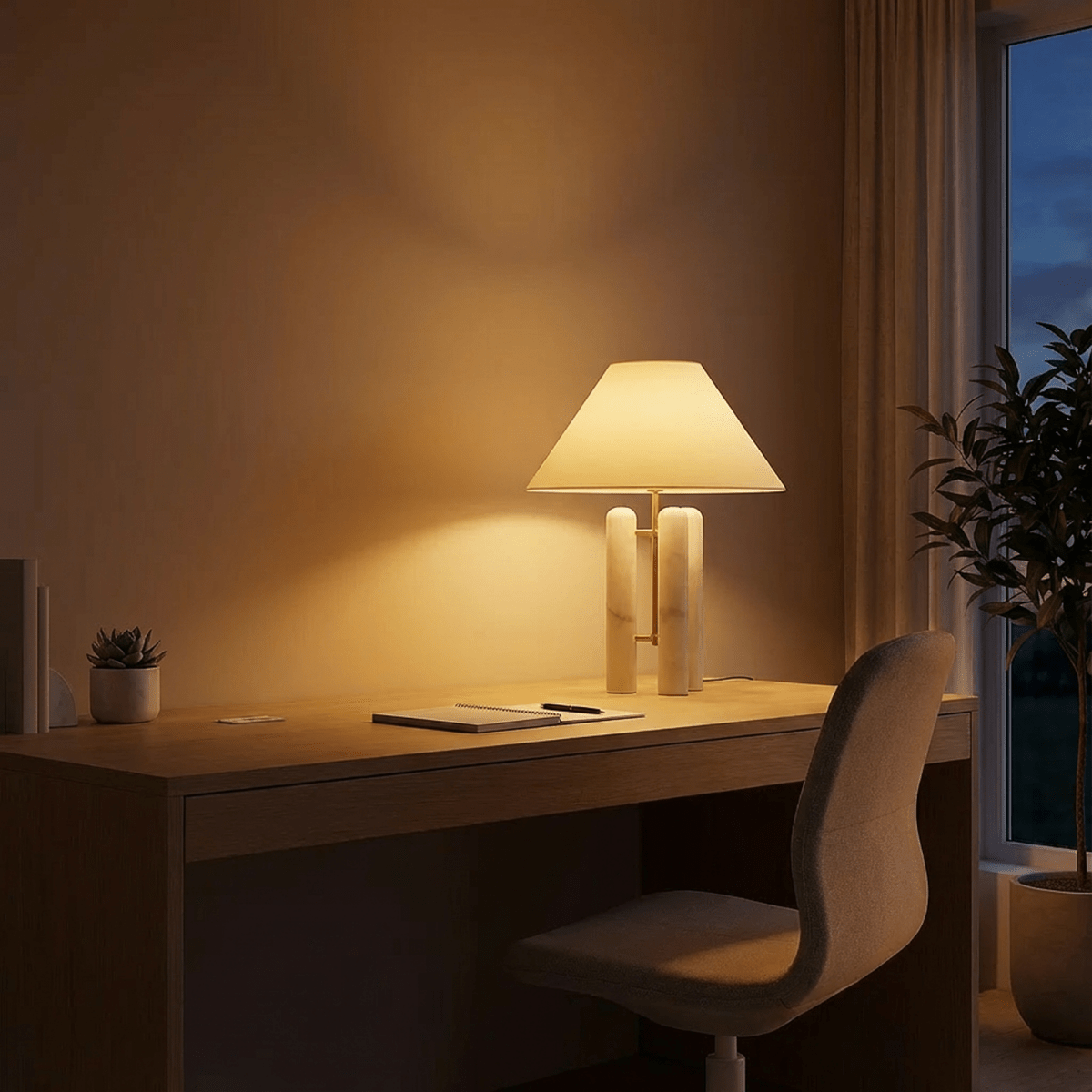 MarbleGlow | Elegant Modern Table Lamp for Living Room and Bedroom 3